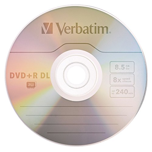 Verbatim DVD+R DL 8.5GB 8X with Branded Surface - 20pk Spindle