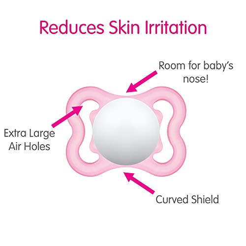 MAM Mini Air Pacifiers, MAM Sensitive Skin Pacifier 0-6 Months, Best Pacifier for Breastfed Babies, Baby Boy Pacifiers, 0-6 (Pack of 2)