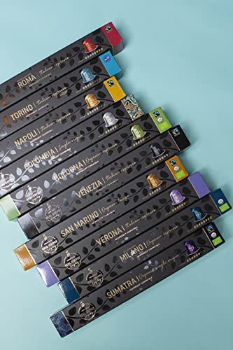 Mixed Variety Pack for Nespresso | 100 Test Winning Aluminum Capsules | 9 Distinctive Italian Flavors | 100% Nespresso Compatible Pods