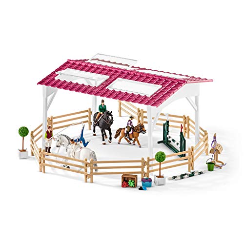 Schleich Horse Club, 40-Piece Playset, Horse Toys for Girls and Boys 5-12 years old Riding School with Riders and Horses