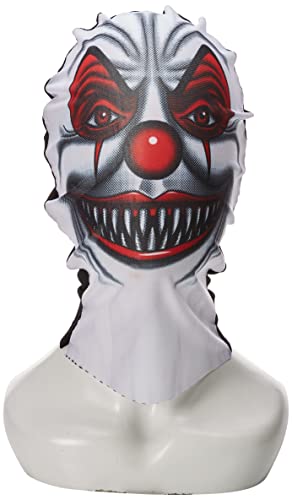 Forum Novelties Men's Scary Clown Hooded Mesh Mask, Multi, One Size