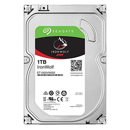 Seagate IronWolf 1TB NAS Internal Hard Drive HDD – CMR 3.5 Inch SATA 6Gb/s 5900 RPM 64MB Cache for RAID Network Attached Storage – Frustration Free Packaging (ST1000VN002), Model:ST1000VNZ02/VN002
