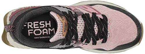 New Balance Women's Fresh Foam X Hierro V7 Trail Running Shoe, Stone Pink/Blacktop/Washed Burgundy, 6.5 Wide