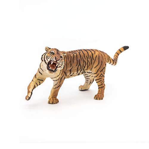 Papo -Hand-Painted - Figurine -Wild Animal Kingdom - Roaring Tiger -50182 -Collectible - for Children - Suitable for Boys and Girls- from 3 Years Old