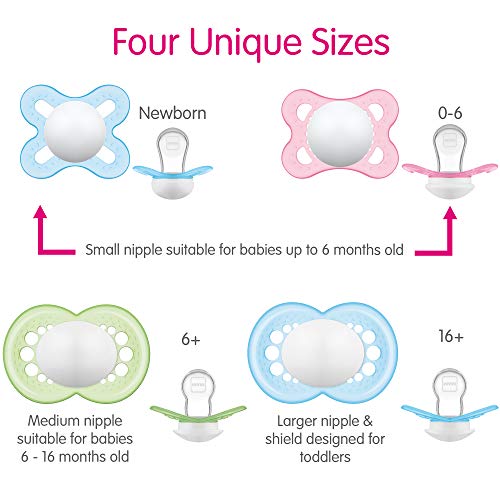 MAM Original Baby Pacifier, Nipple Shape Helps Promote Healthy Oral Development, Sterilizer Case, 2 Pack, 16+ Months, Animal/Boy