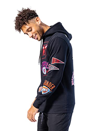 Ultra Game NBA Multi Team Mens Soft Fleece Pullover Hoodie Sweatshirt, Black, Large