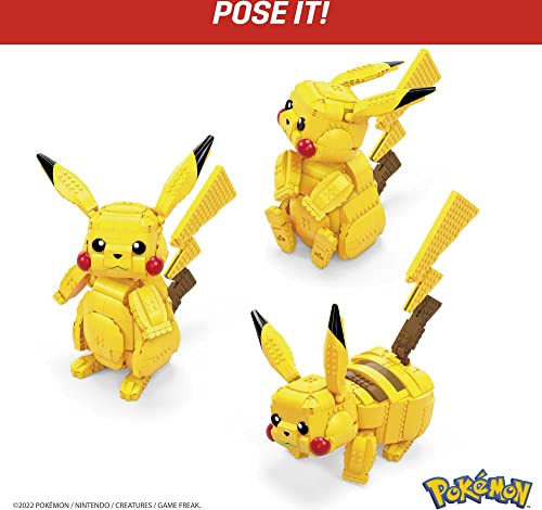 MEGA Pokémon Action Figure Building Toy Set For Kids, Jumbo Pikachu With 806 Pieces, 12 Inches Tall, Age 8+ Years Old Gift Idea