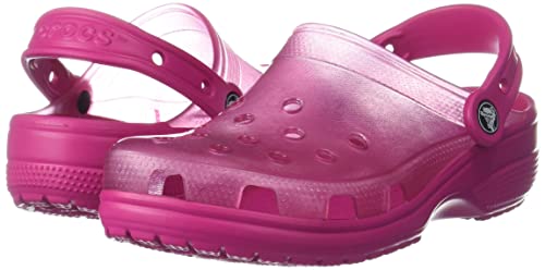 Crocs Unisex Men's and Women's Classic Translucent Clog, Candy Pink, 9 US