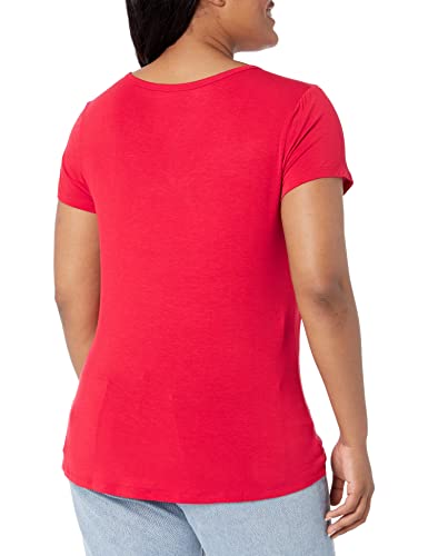 Ultra Game NBA Atlanta Hawks Womens Box Out Varsity Stripe Tee Shirt, Team Color, Small