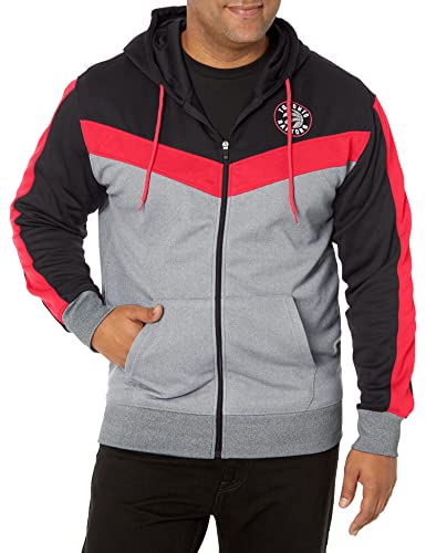 Ultra Game NBA Toronto Raptors Mens Soft Fleece Full Zip Jacket Hoodie, Team Color, Large