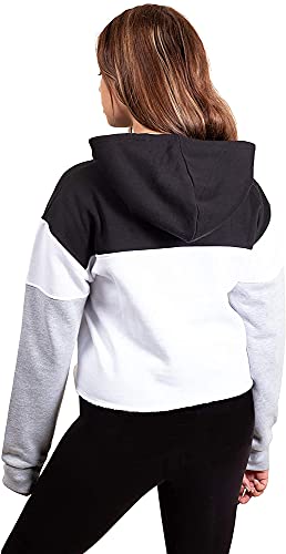 Ultra Game NBA Oklahoma City Thunder Womens Super Soft Fleece Crop Top Pullover Hoodie Sweatshirt, Black, Large