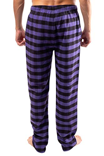Ultra Game NBA Los Angeles Lakers Mens Sleepwear Super Soft Flannel Pajama Loungewear Pants, Team Color, Large