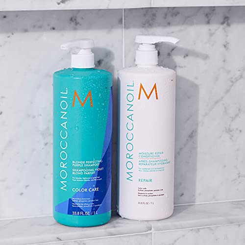 Moroccanoil Blonde Perfecting Purple Shampoo, 33.8 oz