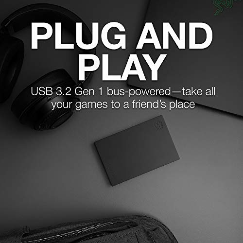 Seagate FireCuda Gaming Hard Drive External Hard Drive 1TB - USB 3.2 Gen 1, RGB LED lighting for PC and Mac with Rescue Services (STKL1000400)