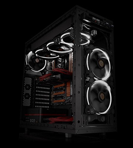 Thermaltake Ring 14 High Static Pressure 140mm Circular Ring Case/Radiator Fan with Anti-Vibration Mounting System Cooling CL-F039-PL14WT-A White