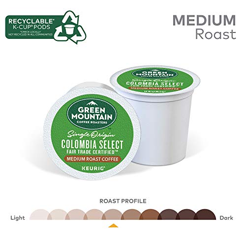 Green Mountain Coffee Roasters Colombia Select, Single-Serve Keurig K-Cup Pods, Medium Roast Coffee Pods, 96 Count