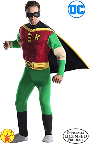 DC Comics Deluxe Muscle Chest Robin Adult Costume, Small