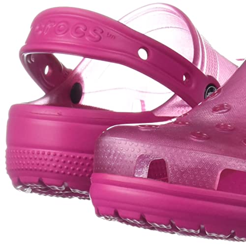 Crocs Unisex Men's and Women's Classic Translucent Clog, Candy Pink, 11 US