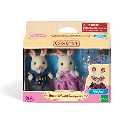 Calico Critters Hopscotch Rabbit Grandparents, Dolls, Dollhouse Figures, Collectible Toys, Pink
