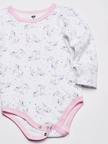 Hudson Baby Unisex Baby Cotton Bodysuit and Pant Set Magical Unicorn, 3-6 Months