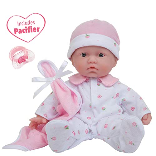 Caucasian 11-inch Small Soft Body Baby Doll | JC Toys - La Baby | Washable |Removable Pink Outfit w/ Hat and Blanket | For Children 12 Months +