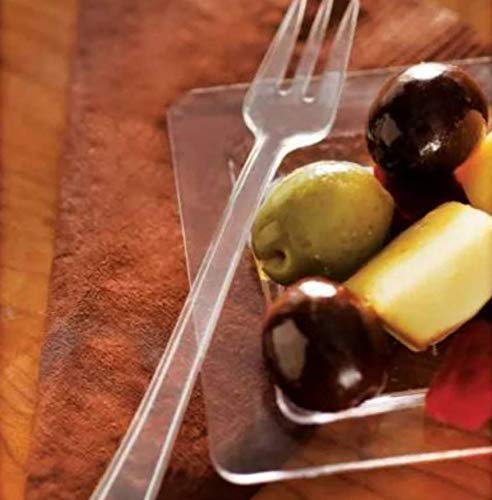 Lillian Tablesettings Plastic Party Forks, Full Size, Clear