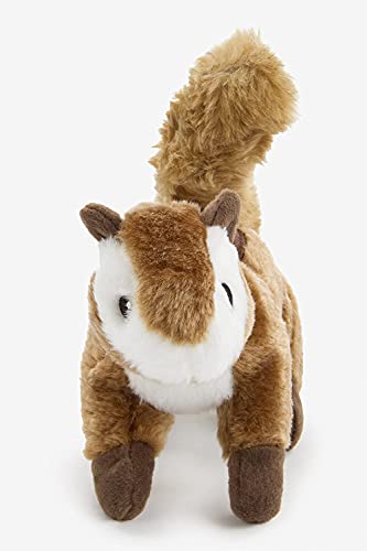 goDog Wildlife Chipmunk Squeaker Plush Pet Toy for Dogs and Puppies, Soft and Durable, Tough and Chew Resistant, Reinforced Seams - Brown, Large