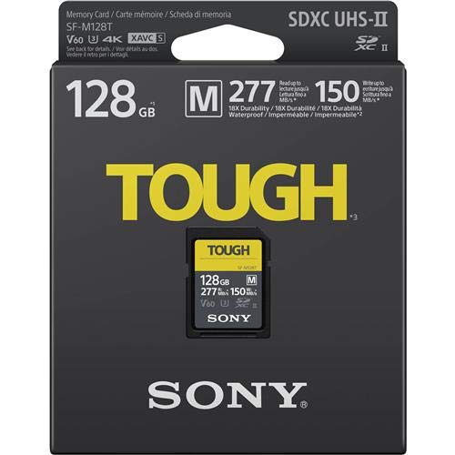 Sony TOUGH-M series SDXC UHS-II Card 128GB, V60, CL10, U3, Max R277MB/S, W150MB/S (SF-M128T/T1)