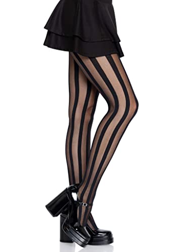 Leg Avenue Women's Vintage Fishnet Lace Tights, Stripes, One Size