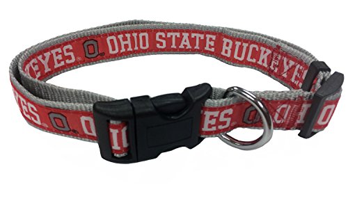 Pets First Collegiate Pet Accessories, Dog Collar, Ohio State Buckeyes, Medium