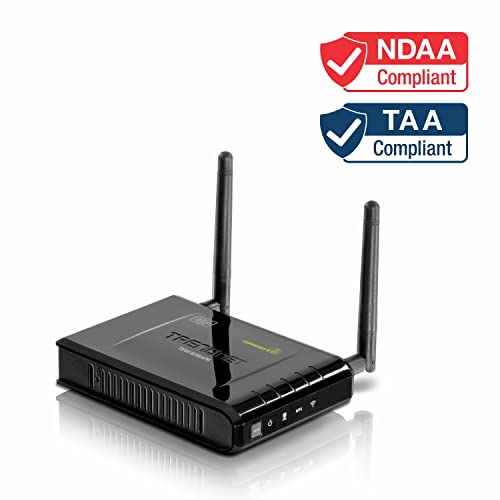 TRENDnet Wireless N300 2T2R Detachable antennas, Access Point, 2.4Ghz 300Mbps, 802.11b/g/n, AP/WDS/Client/Bridge, 2x2 dBi, TEW-638APB Black