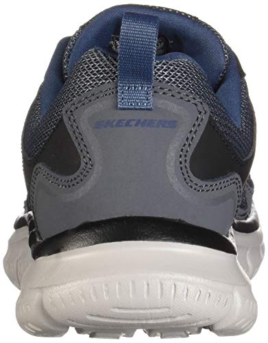 Skechers Men's Track Scloric Oxford, Gray/Navy, 11.5 M US