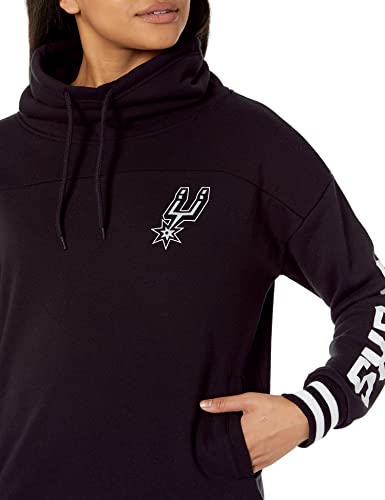 Ultra Game NBA San Antonio Spurs Womens Quarter Zip Fleece Pullover Sweatshirt with Zipper, Team Color, X-Large