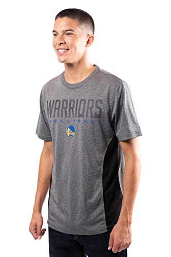 Ultra Game NBA Golden State Warriors Mens Active Tee Shirt, Charcoal Heather, X-Large