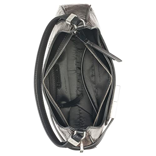 Calvin Klein Jade Top Zip Shoulder Bag, Black Python,One Size