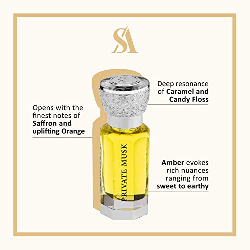 Swiss Arabian Private Musk - Luxury Products From Dubai - Lasting And Addictive Personal Perfume Oil Fragrance - A Seductive, Signature Aroma - The Luxurious Scent Of Arabia - 0.4 Oz