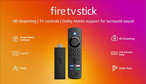 Fire TV Stick with Alexa Voice Remote (includes TV controls), free and live TV without cable or satellite, HD streaming device