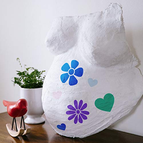 Pearhead Belly Casting Kit, Gender-Neutral Pregnancy Keepsake for Expecting Mothers, Baby Nursery Décor, Mother’s Day Keepsake, Pregnant Belly Imprint DIY Kit, White