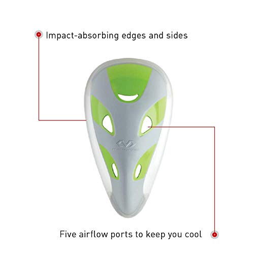 McDavid mens for Superior Support and Comfort Football Hockey Baseball Softball Wrestling McDavid 3020 FlexCup Protective Athletic Cup Youth, Grey/Yellow, PeeWee 4-6 Years US