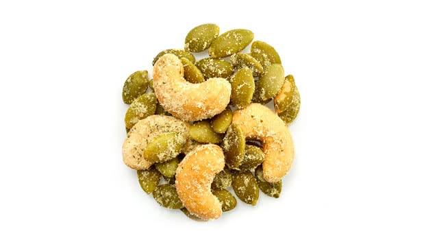 Yupik Sour Cream and Onion Cashew Mix, 1 lb, Whole, Roasted Cashew Nuts, Pumpkin Seeds, Vegan, Non GMO, No Preservatives or Artificial Flavors, Brown