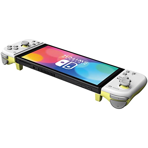 HORI Nintendo Switch Split Pad Compact (Light Gray and Yellow) - Ergonomic Controller for Handheld Mode - Officially Licensed by Nintendo
