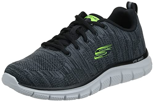 Skechers Men's Track Front Runner Lace-up Sneaker Oxford, Charcoal/Black, 8.5