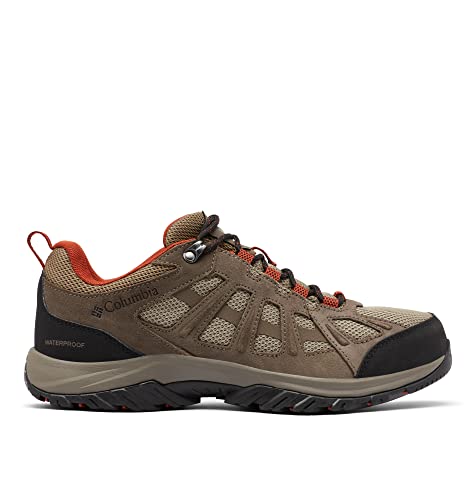 Columbia Men's Redmond III Waterproof Hiking Shoe, Pebble/Dark Sienna, 11.5