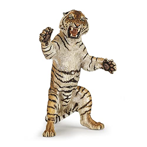 Papo -Hand-Painted - Figurine -Wild Animal Kingdom - Standing Tiger -50208 -Collectible - for Children - Suitable for Boys and Girls- from 3 Years Old