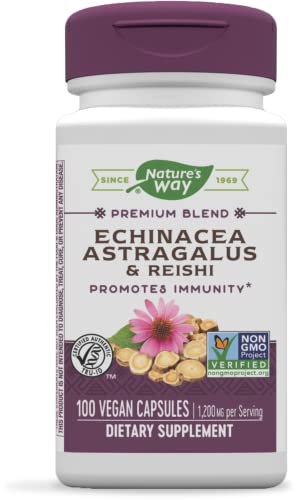 Nature's Way Echinacea Astragalus and Reishi, Immune Support*, 100 Capsules