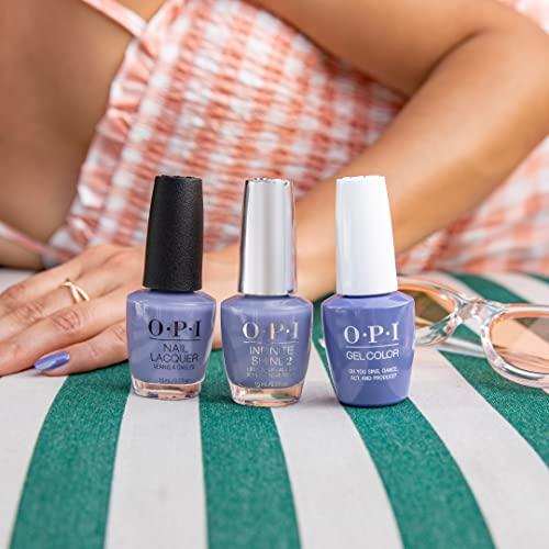 OPI Infinite Shine 2 Long-Wear Lacquer, Oh You Sing, Dance, Act, and Produce?, Blue Long-Lasting Nail Polish, Hollywood Collection, 0.5 fl oz