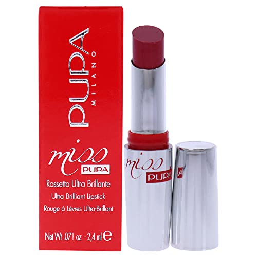 Pupa Milano Miss Milano Lipstick - Creamy, Ultra Pigmented Color For Lips - Nourishing Formula - Crystal-Effect Lipstick - Ultimate Boost Of Volume And Hydration - 202 Ballroom - 0.071 OZ