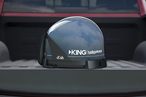 KING VQ4500 Tailgater Portable/Roof Mountable Satellite TV Antenna (for use with DISH) , Gray , Western Arc Satellites