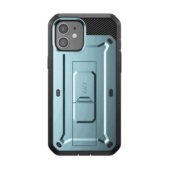 SUPCASE Unicorn Beetle Pro Series Case for iPhone 12 Mini (2020 Release) 5.4 Inch, Built-in Screen Protector Full-Body Rugged Holster Case (Cerulean)