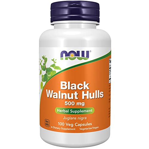 NOW Supplements, Black Walnut Hulls (Juglans nigra) 500 mg, Herbal Supplement, 100 Veg Capsules